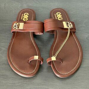 GBG Brown Flat Sandals Size 8.5M